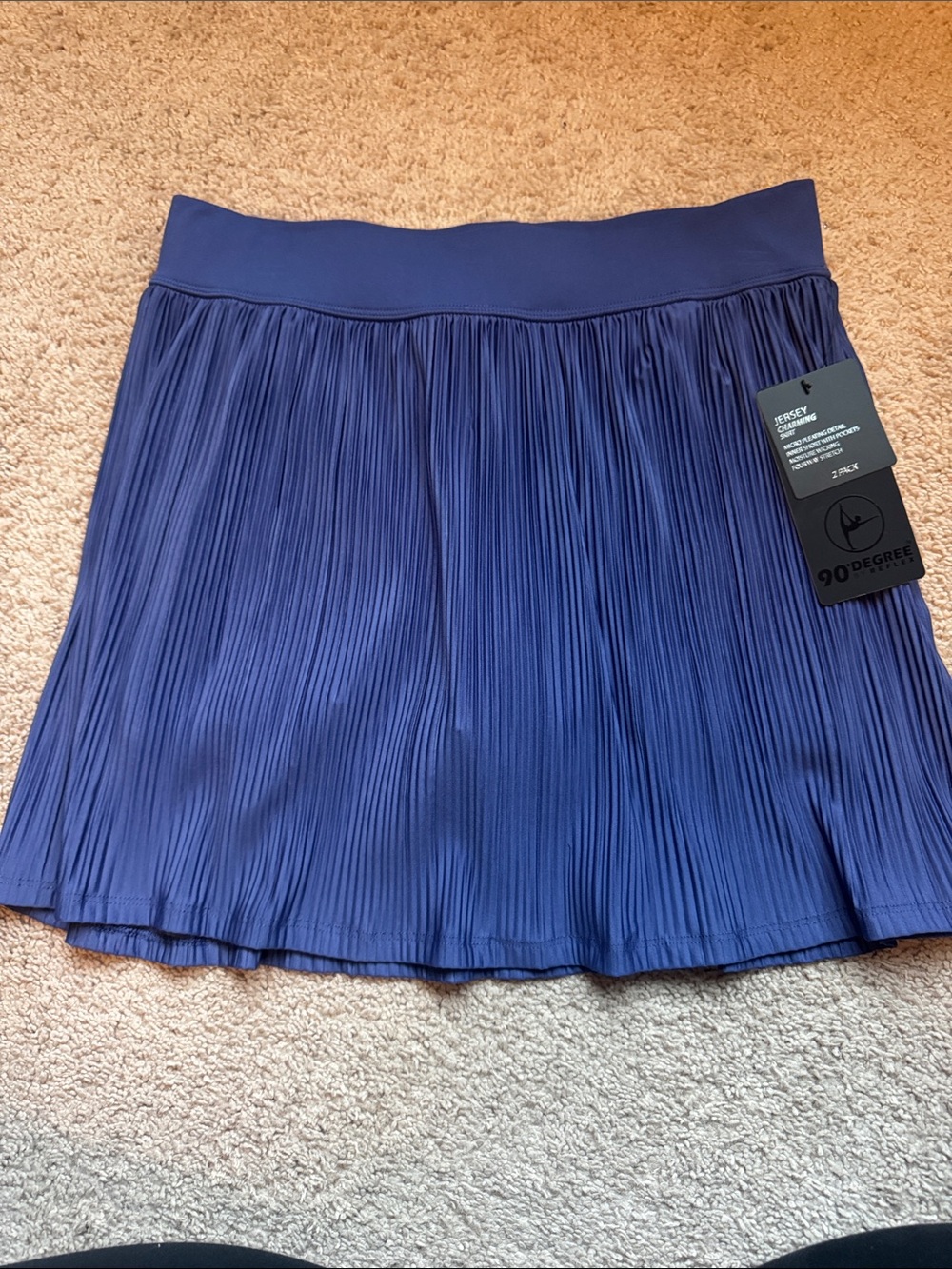 90 Degree By Reflex skipper Blue Pleated Active Skort